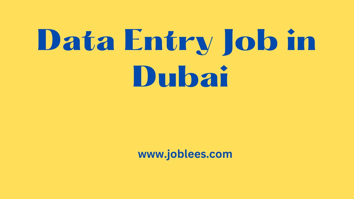 Data Entry Job in Dubai
