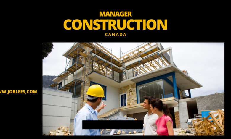 Construction Manager Jobs in Canada