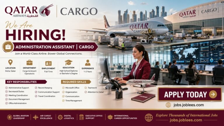 Administration Assistant Cargo Jobs in Doha, Qatar