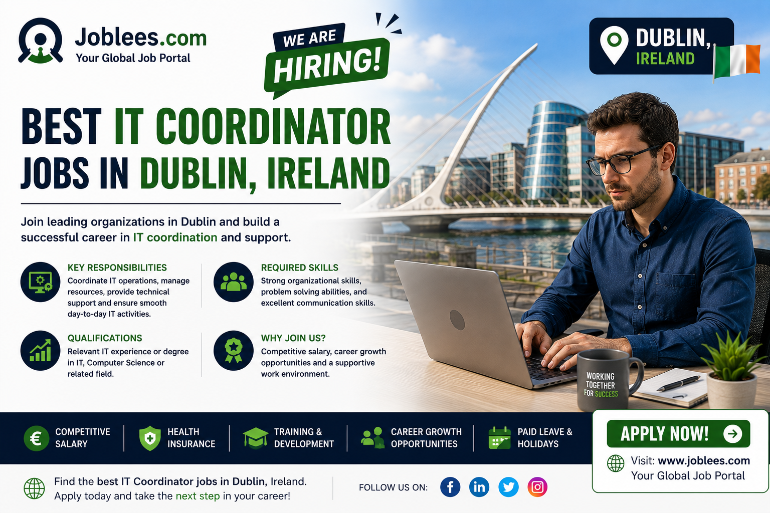 IT Coordinator Jobs in Dublin, Ireland