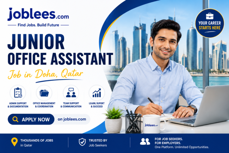 Junior Office Assistant Job in Doha, Qatar
