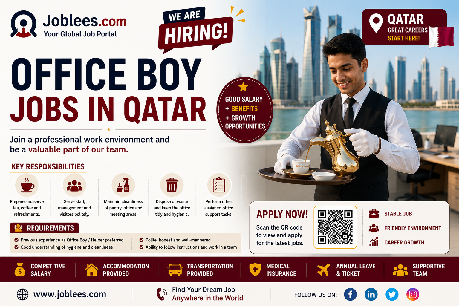 Office Boy Jobs in Doha, Qatar