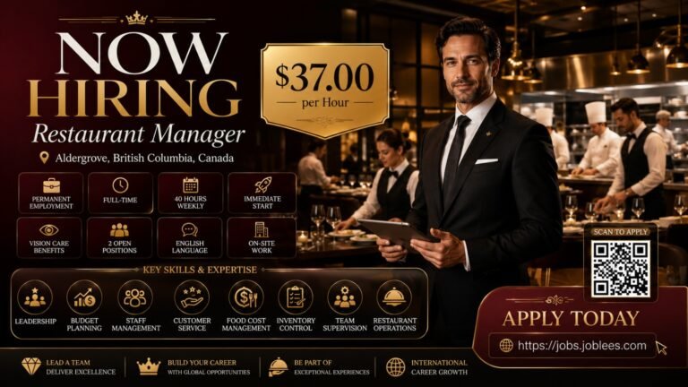 Restaurant Manager Jobs in Canada