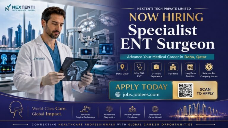 Specialist ENT Surgeon Jobs in Doha, Qatar