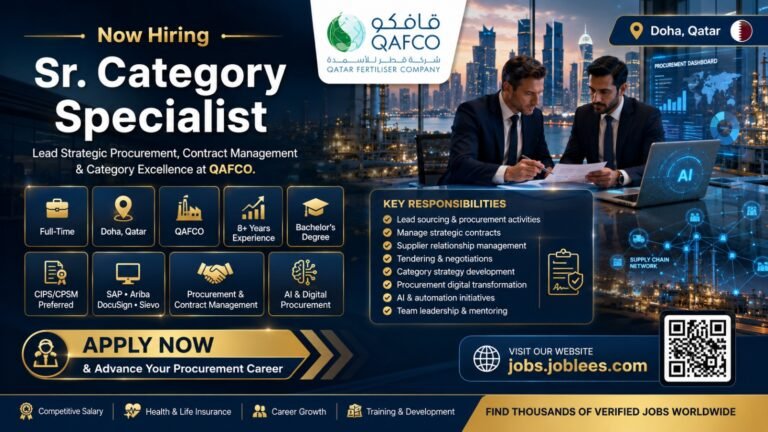 Sr. Category Specialist Jobs in Doha, Qatar